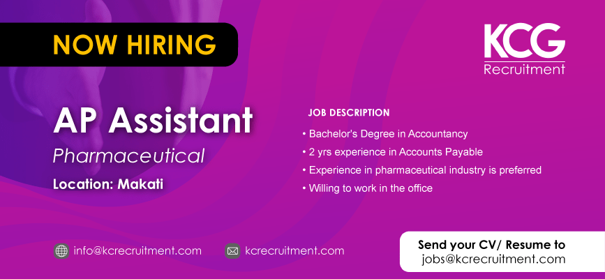 For Hire: Skilled AP Assistant for a company in the Pharmaceutical industry
