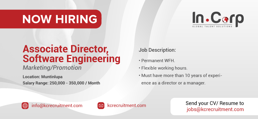 For Hire: Associate Director (Software Engineering) in Muntinlupa City