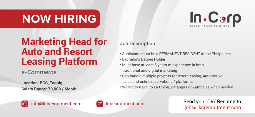 For Hire: Marketing Head for Auto and Resort Leasing Platform