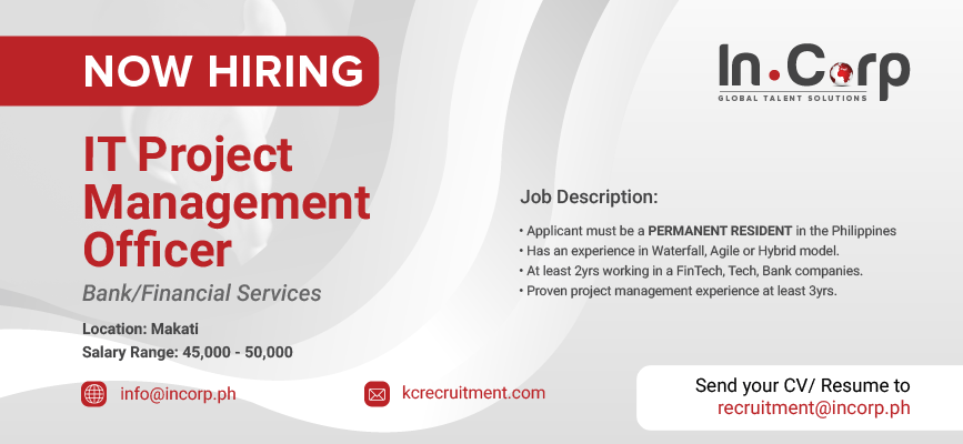 For Hire: IT Project Management Officer for a company in Makati