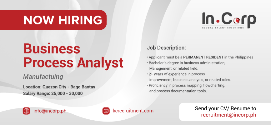 For Hire: Business Process Analyst based in Quezon City