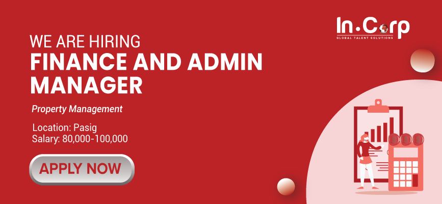 For Hire: Finance and Admin Manager based in Pasig